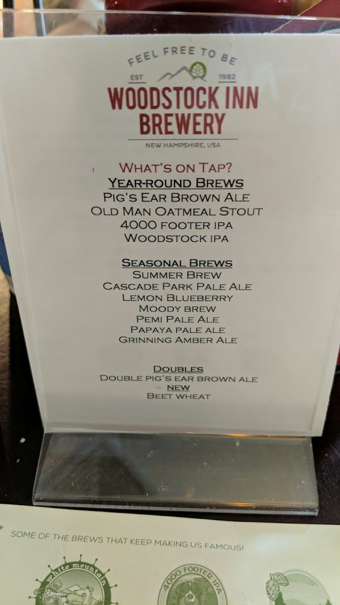 Woodstock Inn Brewery Menu - Image 6